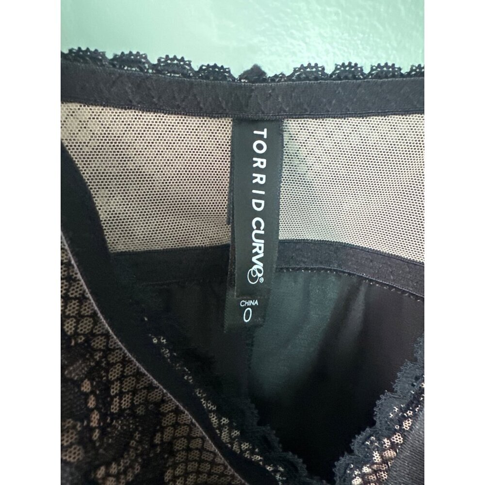Torrid Curve Size 0 Sheer Babydoll Dress Dark Fairy Goth Dark Romantic Bridal - Picture 3 of 5